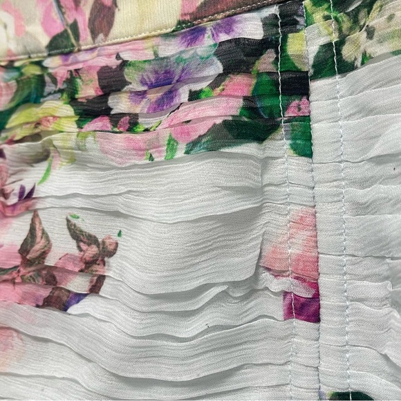 Rococo Sand Mist Pleated Chiffon Powder Blue Pink Mini Skirt Size X-Small - Picture 4 of 13